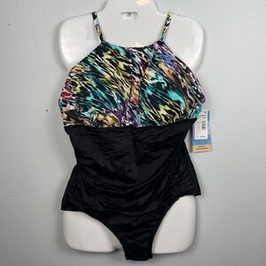 NWT Swim Solutions One Piece Swim Suit Size 16